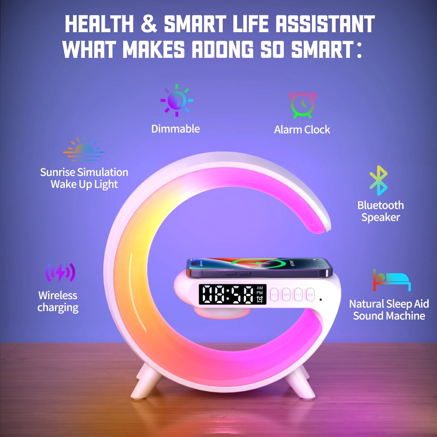 LED Smart Wake Up Speaker